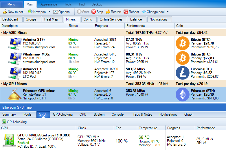 Awesome Miner - A Windows application to manage and ...
